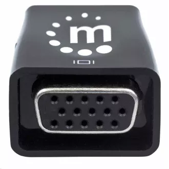 Adapter Manhattan HDMI za VGA, mikro pretvornik, HDMI moški za VGA ženski, zvok, črn