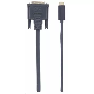 Manhattan kabel USB-C do DVI, 2 m, črn