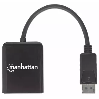 Manhattan Hub, vozlišče MST, DisplayPort na dvojni DisplayPort (M/F), 4K@30Hz, črno Manhattan Hub, vozlišče MST, DisplayPort na dvojni DisplayPort (M/F), 4K@30Hz, črno