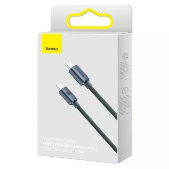 Baseus Crystal Shine Series USB-C / USB-C 100W 1, 2m polnilni / podatkovni kabel, črn Baseus Crystal Shine Series USB-C / USB-C 100W 1, 2m polnilni / podatkovni kabel, črn