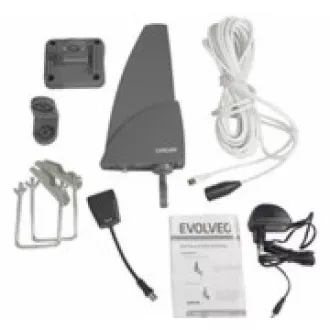 EVOLVEO Shark, aktivna zunanja antena DAB /DVB-T2, LTE, 4G, 5G filter