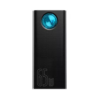 Baseus Amblight powerbank z digitalnim zaslonom QC 30000mAh Overseas Edition   kabel Type-C/Type-C 100W 1m, črna
