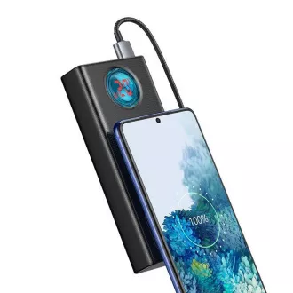 Baseus Amblight powerbank z digitalnim zaslonom QC 30000mAh Overseas Edition   kabel Type-C/Type-C 100W 1m, črna
