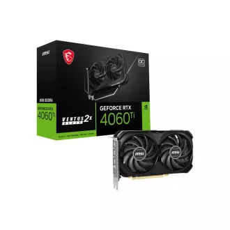 MSI VGA NVIDIA GeForce RTX 4060 Ti VENTUS 2X BLACK 8G OC, 8G GDDR6, 3xDP, 1xHDMI MSI VGA NVIDIA GeForce RTX 4060 Ti VENTUS 2X BLACK 8G OC, 8G GDDR6, 3xDP, 1xHDMI