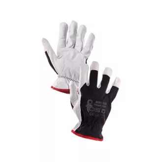 Kombinirane rokavice TECHNIK PLUS, črno-bele, velikost 2,5 mm, kosov. 08