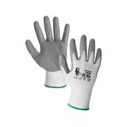 Prevlečene rokavice ABRAK, belo-sive, velikost 2,5 mm, kosov. 09