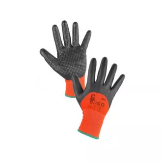 Prevlečene rokavice MISTI, oranžno-sive, velikost 2,5 mm, kosi. M/8