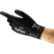 Prevlečene rokavice ANSELL HYFLEX 48-101, črne, velikost 4,5 mm, w. 06