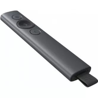 Logitech Presenters Spotlight Plus, brezžično, Bluetooth, temno sivo