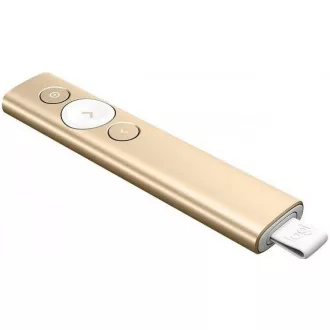 Logitech Spotlight Presenter, brezžični, Bluetooth, zlati