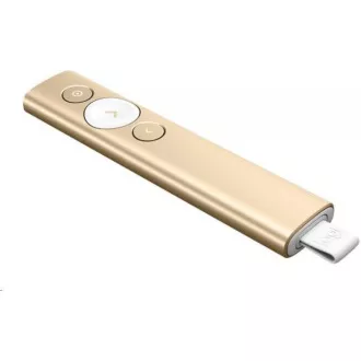 Logitech Spotlight Presenter, brezžični, Bluetooth, zlati