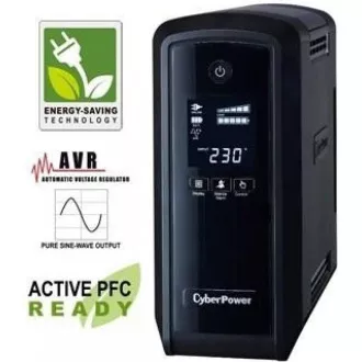 CyberPower PFC SineWave LCD GP UPS 900VA/540W, Schuko vtičnice