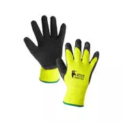 CXS ROXY WINTER rokavice, zimske, prepojene z lateksom, črno-rumene, velikost 10