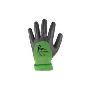 Rokavice CXS DOUBLE ROXY WINTER, zimske, potopljene v nitril, črno-zelene, velikost 10