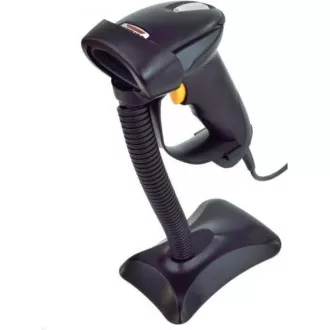 Virtuos CCD bralnik HT-310A z velikim dosegom, USB (tipkovnica/RS232), stojalo, črn