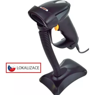 Virtuos CCD bralnik HT-310A z velikim dosegom, USB (tipkovnica/RS232), stojalo, črn