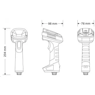 Virtuos CCD 2D DPM industrijski čitalnik HT-880DPM, USB, temno siva Virtuos CCD 2D DPM industrijski čitalnik HT-880DPM, USB, temno siva