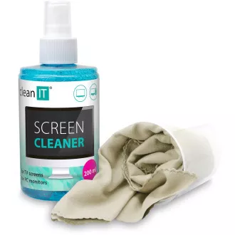 CLEAN IT Raztopina za čiščenje zaslona 200ml z robčkom v pokrovčku