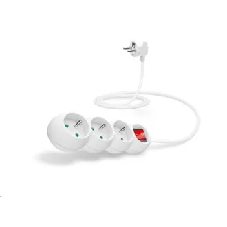 CONNECT IT podaljšek 230 V, 3 vtičnice, 1, 5 m, s stikalom (bel)