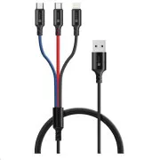CONNECT IT Wirez 3v1 USB-C & Micro USB & Lightning, 1, 2 m