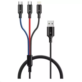 CONNECT IT Wirez 3v1 USB-C & Micro USB & Lightning, 1, 2 m