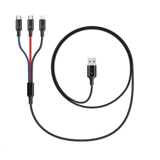 CONNECT IT Wirez 3v1 USB-C & Micro USB & Lightning, 1, 2 m