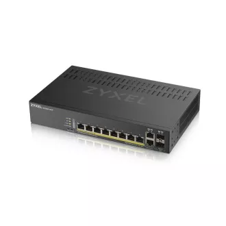 Zyxel GS1920-8HPV2 10-portno pametno upravljano stikalo PoE Switch, 8x gigabit RJ45, 2x gigabit RJ45/SFP, 130W za PoE