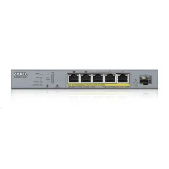 Zyxel GS1350-6HP 6-priključno pametno upravljano stikalo CCTV PoE, dolg doseg, 60 W, 5x GbE, 1x SFP