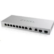 Zyxel XGS1010-12 12-priključno gigabitno stikalo, 8x gigabitni RJ45, 2x 2, 5GbE RJ45, 2x SFP