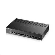 Zyxel GS2220-10 10-portno gigabitno upravljano stikalo L2, 8x gigabitni RJ45, 2x gigabitni RJ45/SFP