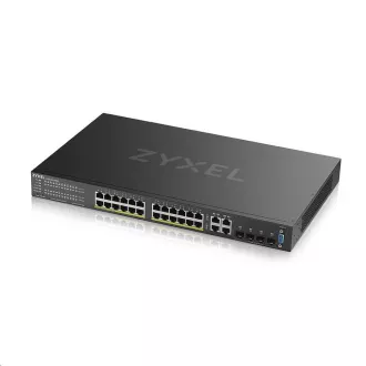 Zyxel GS2220-28HP 28-portno gigabitno stikalo L2 z upravljanjem PoE, 24x gigabitni RJ45, 4x gigabitni RJ45/SFP, PoE 375 W