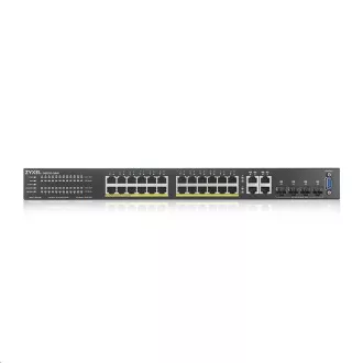 Zyxel GS2220-28HP 28-portno gigabitno stikalo L2 z upravljanjem PoE, 24x gigabitni RJ45, 4x gigabitni RJ45/SFP, PoE 375 W