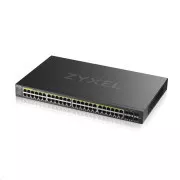 Zyxel GS2220-50HP 50-portno gigabitno stikalo L2 z upravljanjem PoE, 44x gigabitni RJ45, 4x gigabitni RJ45/SFP, 2x SFP, PoE 375W