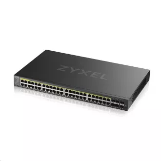Zyxel GS2220-50HP 50-portno gigabitno stikalo L2 z upravljanjem PoE, 44x gigabitni RJ45, 4x gigabitni RJ45/SFP, 2x SFP, PoE 375W