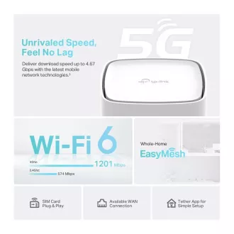 Usmerjevalnik TP-Link Archer NX200 EasyMesh WiFi6 5G, 4G LTE (AX1800, 2, 4GHz/5GHz, 2xGbELAN, 1xGbELAN/WAN, 5G, 4G LTE, 1xnanoSIM) Usmerjevalnik TP-Link Archer NX200 EasyMesh WiFi6 5G, 4G LTE (AX1800, 2, 4GHz/5GHz, 2xGbELAN, 1xGbELAN/WAN, 5G, 4G LTE, 1xnanoSIM)
