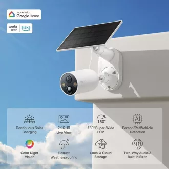 TP-Link Tapo C425 KIT kamera C425   sončna plošča A201 (4MP, 2K QHD, 1440p, IR 15m, WiFi, micro SD kartica, IP66)