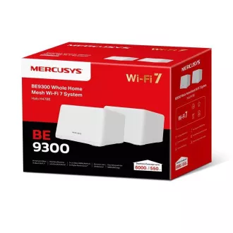 MERCUSYS Halo H47BE(2 paketa) WiFi7 Mesh (BE9300, 2, 4GHz/5GHz/6GHz, 3x2, 5GbELAN/WAN)