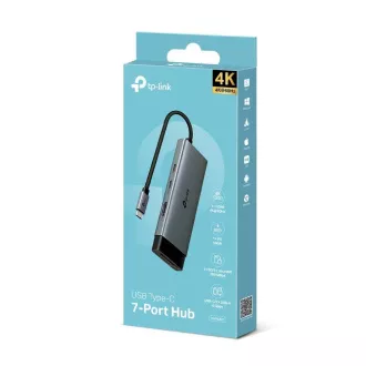 TP-Link UH7020C USB-C vozlišče 7v1 (2x USB3.2Gen1, 1xUSB-C3.2Gen1, 1xHDMI, 1xSD, 1xmicroSD, PD 100W)