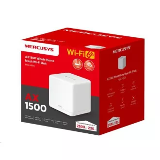 MERCUSYS Halo H60X(1 paket) WiFi6 Mesh (AX1500, 2, 4GHz/5GHz, 3xGbELAN/WAN(1xXR enota)