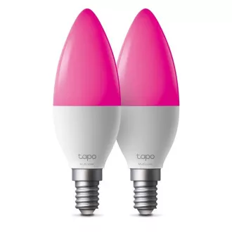 TP-Link Tapo L430C(2 paketa) pametna LED žarnica z možnostjo zatemnitve WiFi (barva, 2500K-6500K, 470lm, 2, 4GHz, E14)