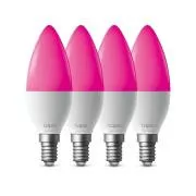 TP-Link Tapo L430C(4-pack) pametna LED žarnica z možnostjo zatemnitve WiFi (barva, 2500K-6500K, 470lm, 2, 4GHz, E14)