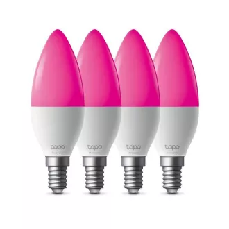TP-Link Tapo L430C(4-pack) pametna LED žarnica z možnostjo zatemnitve WiFi (barva, 2500K-6500K, 470lm, 2, 4GHz, E14)