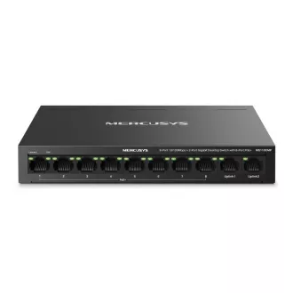 MERCUSYS stikalo MS110CMP (10x100Mb/s, 8xPoE , 115W, brez ventilatorja)