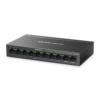 MERCUSYS stikalo MS110CMP (10x100Mb/s, 8xPoE , 115W, brez ventilatorja)