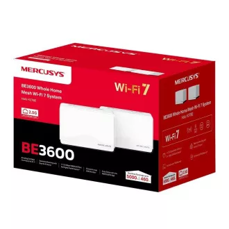 MERCUSYS Halo H27BE(2 paketa) WiFi7 Mesh (BE3600, 2, 4GHz/5GHz, 1x2, 5GbELAN/WAN, 2xGbELAN/WAN)