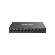 MERCUSYS stikalo MS110CP (8x100Mb/s, 2xGbE, 8xPoE , 65W, brez ventilatorja)