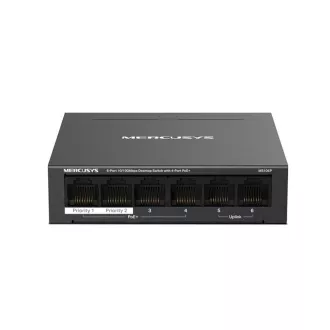 MERCUSYS stikalo MS106P (6x100Mbps, 4xPoE , 67W, brez ventilatorja) MERCUSYS stikalo MS106P (6x100Mbps, 4xPoE , 67W, brez ventilatorja)