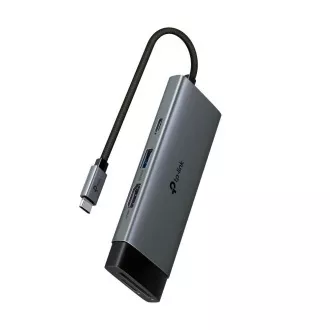 TP-Link UH7021C USB-C vozlišče 7v1 (3x USB3.2Gen1, 1xUSB-C3.2Gen1, 1xHDMI, 1xSD, 1xmicroSD, PD 100W)