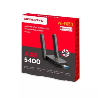 MERCUSYS MA86XH WiFi6 USB adapter (AXE5400, 2, 4GHz/5GHz/6GHz, USB3.0)