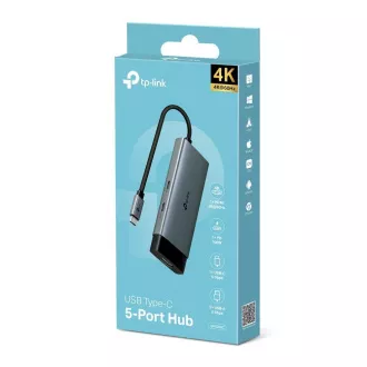 TP-Link UH5020C USB-C vozlišče 5v1 (2x USB3.2Gen1, 2xUSB-C3.2Gen1, 1xHDMI, PD 100W)